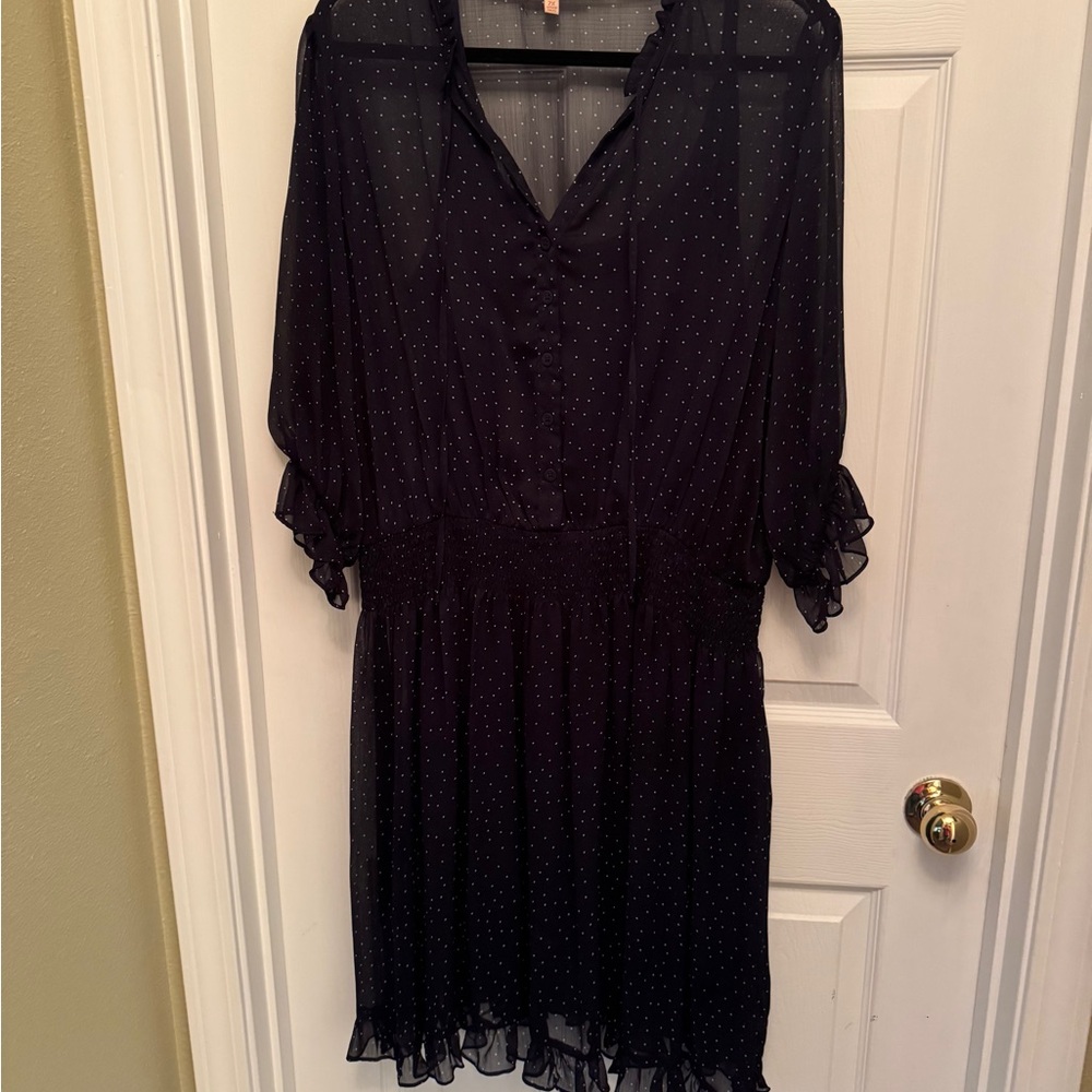 Gibson Latimer Black and White Polka Dot dress